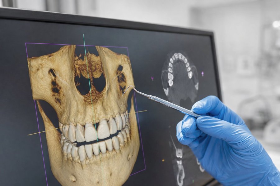 3D CBCT cone beam CT scan for dental implant planning at POSH Smiles Ashburn VA