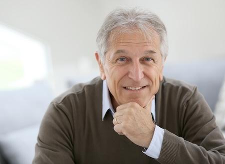 older man smiling | dentures ashburn va